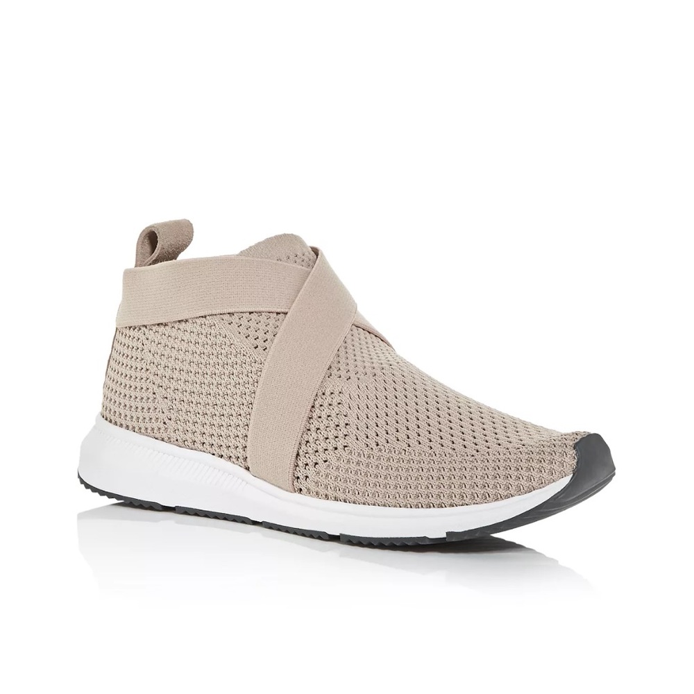 Eileen Fisher Beige Knit Slip-On Sneakers